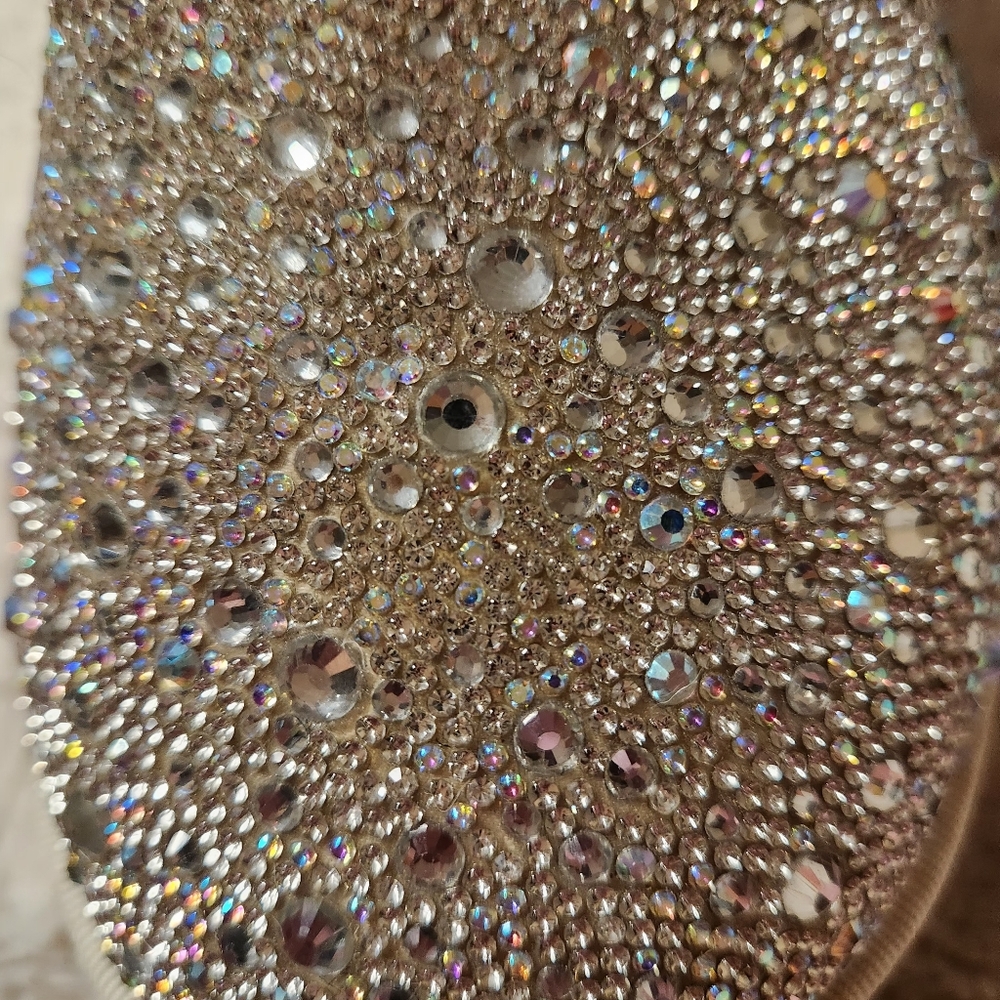 Hey Girl by Corkys Womens Sz 6 Booties "Homebody" All Over Rhinestone Platform - Picture 7 of 13